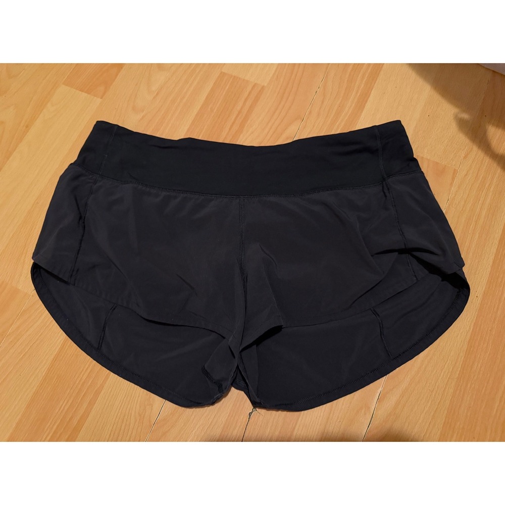 Lululemon Speed Up Low-Rise Lined Short 2.5 Black W7AJBR Size 6
